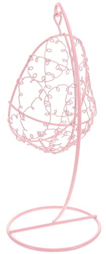 BCOATH Miniature Iron Swing Chair for Bedroom and Garden Sturdy Hanging Hammock Ornament Interactive Tiny Swing for Dollhouse and Bonsai Decor Indoor Outdoor Furniture Accent