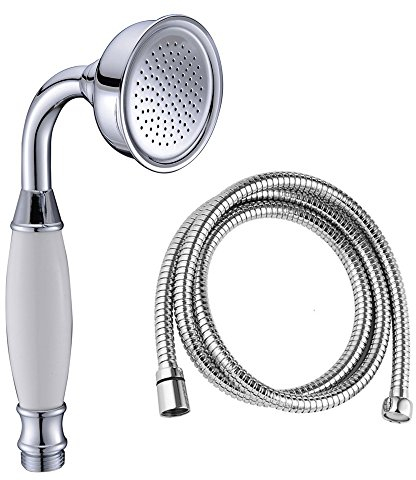 Ownace Bathroom Classic Style Traditional Brass Telephone Hand Shower Head and 1.5M Shower Hose