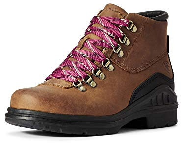 ARIAT Womens Barnyard Lace Waterproof Boot Weathered Brown 8.5
