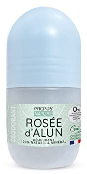 Déodorant BIO - Roll-on déodorant Rosée d'Alun BIO - 98% naturel - certifié BIO - Sans parfum, sans alcool, sans aluminium - 50ml - PROPOS'NATURE