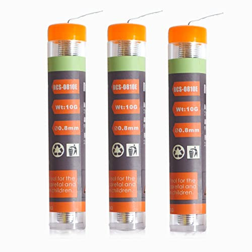TOWOT Lead Free Solder Wire with Rosin Core, 3 PCS (0.8 mm/10 g) Tin Lead Rosin Core Flux Iron Welding Tool for Electrical Soldering