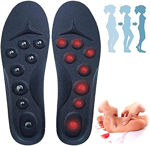 FSCLJ Magnetisk massage reflexologi anti-plantar innersula, massage magnetisk akupressur sulor, akupressur magnetisk terapi sko innersulor främjar blodcirkulationen