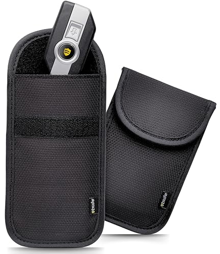 EXOSFER - Custodia Schermata Chiave Keyless (Ripstop, Medium) Set da 2. Gabbia Faraday Antifurto Auto. Blocco Segnale RFID per Chiavi, Telecomando e Telepedaggio. Protezione Contro il Pirataggio