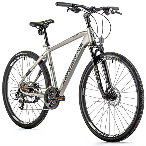 Leaderfox 28 Zoll Crossrad Leader Fox Toscana MTB Bike Shimano 27 Gang Disc Silber Rh 48cm, K23/1/4/1/1/19
