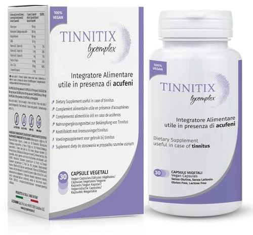Tinnitix Lycomplex Integratore per il Benessere dell’Udito | Azione Rilassante ed Antiossidante | 30 Capsule Vegetali