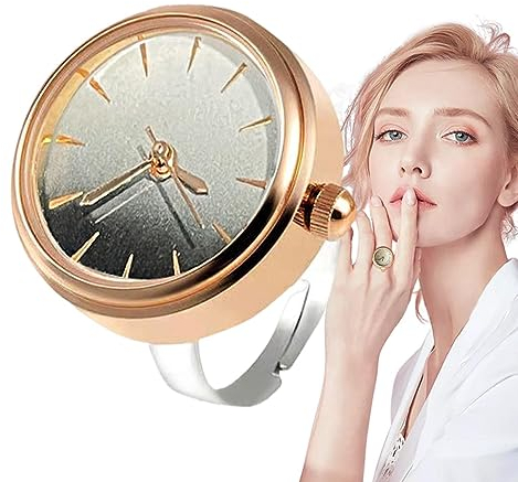 itrimaka Ringuhren für Damen | Ringförmige Retro-Fingeruhr aus Legierung,Edelstahl-Quarz-Ringuhr für Männer und Frauen, Modeschmuck, Geschenk für Abschlussfeier, Geburtstag, Valentinstag, Weihnachten