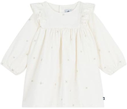 Petit Bateau Robe Bébé en Velours Côtelé Manches Longues Brodée A0e6901 Robe Bébé Fille (Lot de 1)