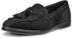 ECCO Women's Dress Classic 15 Tassel Loafer, Black Suede, 6.5/7 UK