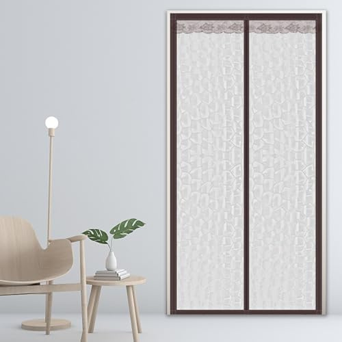 MEEYI Rideau Thermique Porte d'entrée 70x200cm, Contre le Froid Écran Isolé de Porte Isolant Thermique nécessités par Temps Froid Semi, Transparent, C