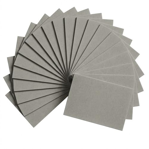 A5 Greyboard 50 Sheets 1000 Micron Thick Grey Board A5 Mount Backing Board Sturdy Cardboard Sheets for Crafts Projects Model Making