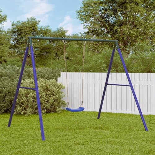 QUAHEAS Struttura per altalena in acciaio verniciato, 156 x 185 cm, per esterni, con 2 ganci per appendere, robusta struttura da arrampicata, accessorio per giardino e parco giochi