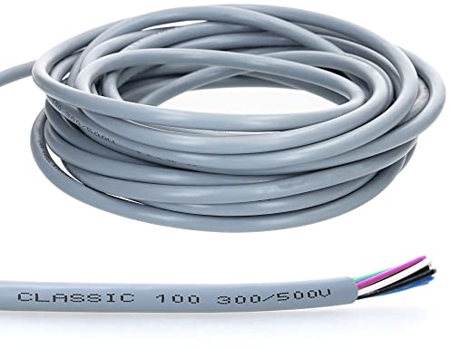 10 Meter Lapp 00102044 Ölflex Classic 100 Steuerleitung 4x1 mm² ohne grün-gelben Schutzleiter I 4 Adern Kabel I Farbcodierte PVC Leitung 4 adrig