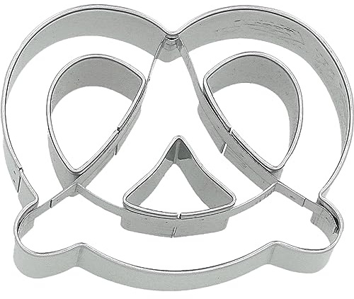 Birkmann Emporte-pièce en forme de bretzel pour découper et décorer des biscuits, pâte d'amande, fondant, acier inoxydable, passe au lave-vaisselle, taille : 6,5 cm