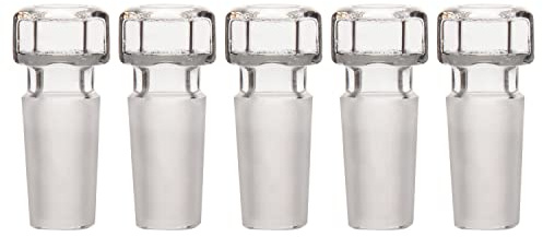 stonylab Glastopp med sexkantshuvud, ihåligt glas sexkantshuvud, glashuvuden för 14/20 ytterglas, med stängd botten (5 förpackningar)