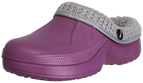 Brandsseller Zuecos de invierno para mujer, con forro de punto, forro de piel cálida, frutas del bosque, 40 EU