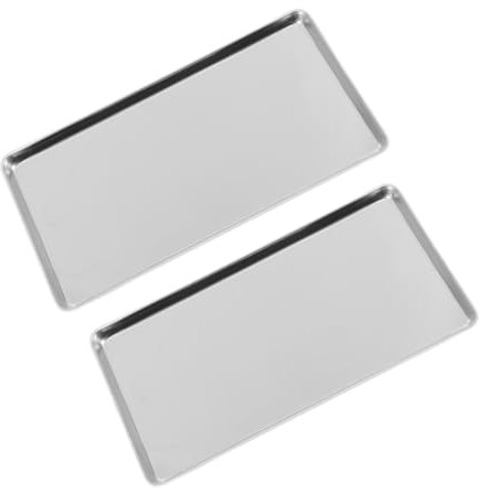 OKUMEYR 2pcs Vermicelli Steamer Tray Stainless Steel Steam Pan Steam Trays for Cooking Rectangular Food Serving Hotel Restaurant
