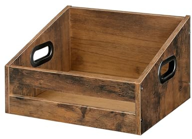 RNXRZANK Caja de Madera para Guardar Discos de Vinilo, Soporte de Exhibición Y Caja de Almacenamiento para álbumes.