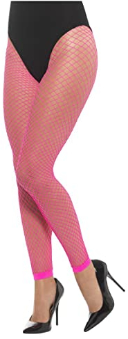 Smiffys Netzstrumpfhose ohne Fuß, Neonpink