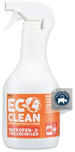 Eco Clean Backofen- & Grillreiniger 1 Liter – Schaumreiniger für starke Verschmutzungen auf Gasgrill, Grillrost, Backofen – Aktivschaum Ofenreiniger gegen Fett, Eingebranntes und Rauchharz