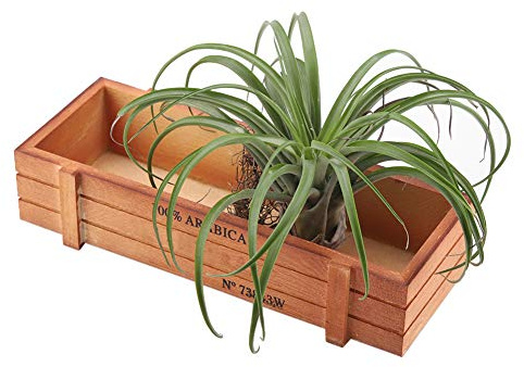 Restokki Caja de Maceta de Madera para Interior Contenedor Planta Flor Rectangular Retro Bandeja Almacenamiento Escritorio para el hogar Adecuado para Interior al Aire Libre Hogar Jardín Decoración