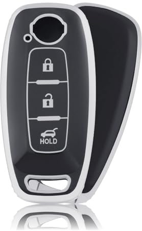 OFFCURVE Etui a Cle Voiture Coque Clé, Étui à Clés Couvre Clef Cache Clef Apte à Nissan Ariya B6/B9 X-Trail T32/T33 Qashqai J12 Juke F16 Altima Teana Pathfinder Rogue Bluebird Kicks Sylph