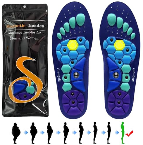 CHANCCI Semelle Magnetique,Semelles de Réflexologie Acupressure,Semelles D'acupression,Semelless Orthopédiques Massage,Semelless Pour Chaussures De Travail Pour Soulager La Fasciite Friendship (S)
