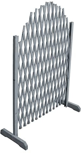 qohoio Clôture en treillis Bois de sapin massif 1,8x1 m Gris,Barriere Jardin Exterieur,Barriere Jardin,Portillon Grillage