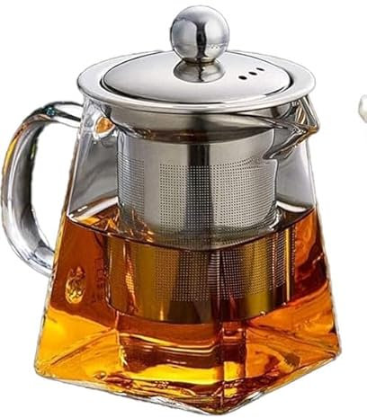 Cuperinox-Tetera de Cristal con Infusor para Té e Infusiones, Resistente al Calor y Compatible con Microondas ** - Infusion Prestige Collection (350 ml)