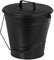 Relaxdays Ash Bucket with Lid, Handle, 7 Litres, Iron, Ash Bin for Coal & Ash, Fireplace, Oven, Coal Bucket, Black