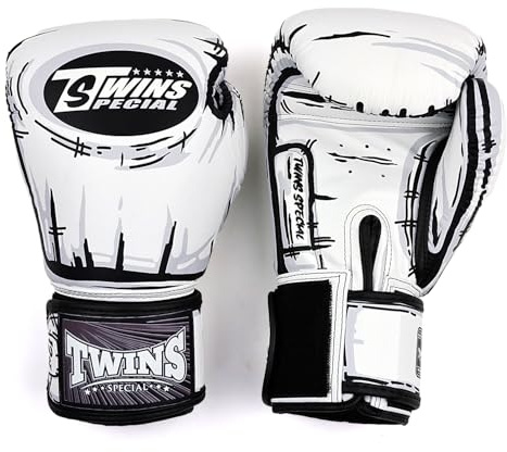 Twins Special FBGVL4 - Guantes de boxeo de cuero con diseño impreso, cierre de , para Muay Thai, boxeo, kickboxing y artes marciales mixtas