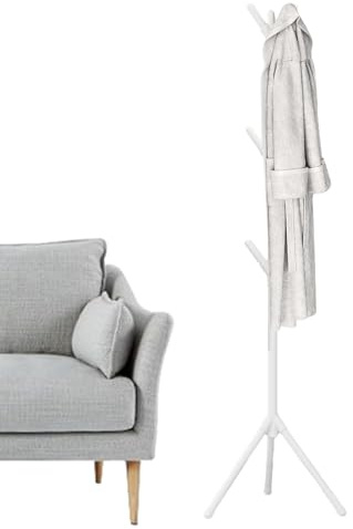 Patilla De Abrigo - Free Standing Coat Stand | Puestos De Colgador De Capas | Estantes De Almacenamiento De Sombrero | Colgador De Colgilla De Rama De Ropa De Tubo De Acero Espesado Para El Salón, El