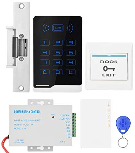 Cryfokt Dispositif de Contrôle D'accès de Porte Kit D'induction sans Contact Fiable avec Alimentation pour Entreprise et Bureau Serrure en Métal de sécurité pour 1000 Utilisateurs