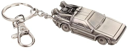 SD TOYS - Llavero Coche Delorean Regreso al Futuro en Metal 3D, 6 x 2,5 x 1,5 cm