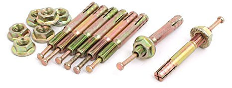 Sourcingmap M6x45mm Zinc Plated Hammer Drive Anchor Expansion Bolt Fastener 8pcs