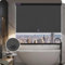 Graywind Customized Smart Roller Blinds Blackout, Vinyl Waterproof Electric Windows Blinds Compatible with Alexa Google, Rechargeable Motorised Roller Shades with Remote, Dark Grey