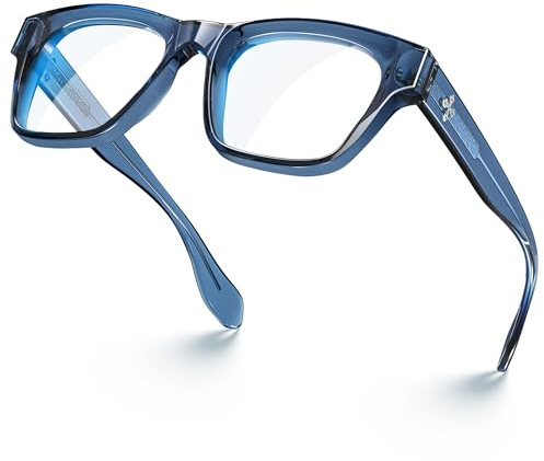 VISOONE Square Blue Light Blocking Glasses TR90 Chic Outfit for Women Men BONA