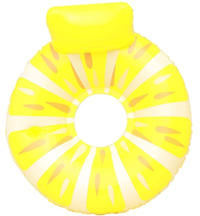 SAFIGLE Flotador Inflable De Piscina Adulto Diseño De Limón Anillo De Natación Material Resistente y Suave para Diversión Verano La Piscina o Playa