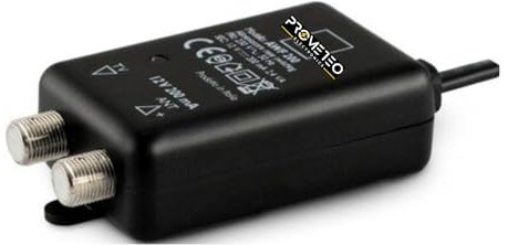 Alimentatore per amplificatore antenna TV 15V 200Ma con connettori F - 1 Ingresso e 1 Uscita mod. AWF215