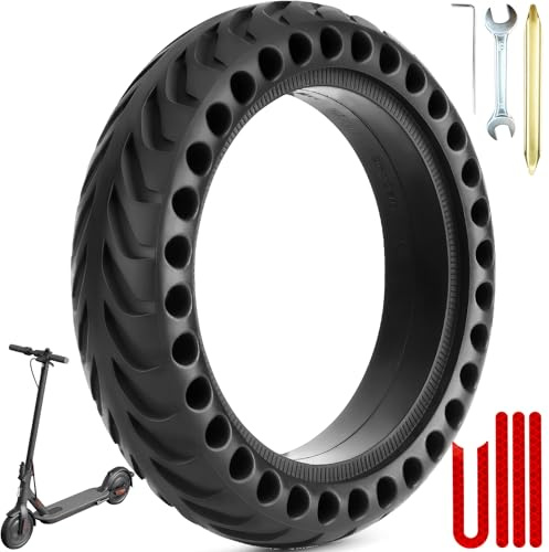 8.5x2 Inch Solid Tire for Electric Scooter, 50/75-6.1 Replacement Rubber Tire Compatible with Gotrax GXL V2/XR/APEX, Xiaomi M365/Pro/1S, 8.5x2 Scooter Tire (Black 1pcs)