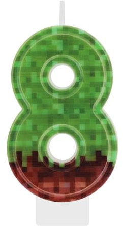 Candela di Compleanno Numerica, Verde Marrone Candele di Compleanno Numeriche Candela di Paraffina Numerica Decorazioni per Torte Decorazioni per Torte per Feste di Compleanno (Numero 8)