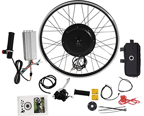 Queeucaer Kit de conversion de roue avant pour vélo électrique 26 48 V 1000 W (sauf batterie) sans pneu