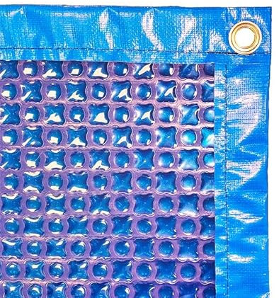 Bâche à Bulles Piscine 11x5 m OXO Dark Blue 500 microns - Bordée 4 côtés + Oeillets Posés + Bâchette Protection - Direct Usine