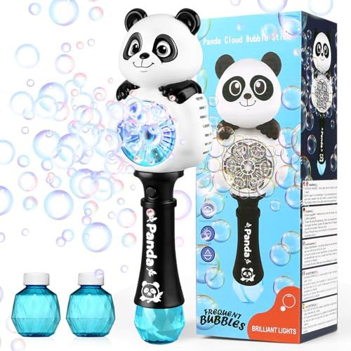 Britik Bubble Wands for Kids Ages 4-8 Years Old: Light Up Bubble Machine Bubble Wand for Parties Outside Toys for Toddlers 3-5 Automatic Bubble Machine Rechargeable Gifts for 3 + Year Old Girl Boy