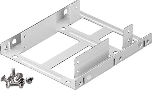 Goobay 95875 - Marco de montaje para disco duro (2,5 pulgadas, 3,5 pulgadas), color plateado