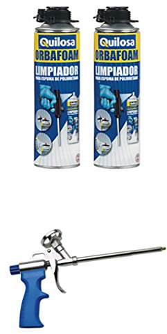 Pistola + 2 limpiadores para espuma expansiva de poliuretano