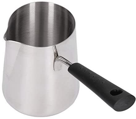 Cafetière turque avec poignée, cafetière turque en acier inoxydable, 600 ml, cafetière turque moderne, pour la préparation du café turc