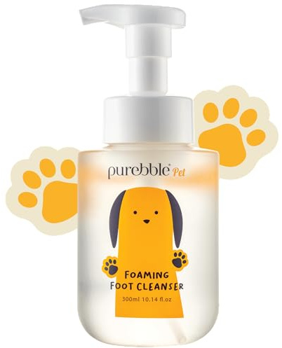 Purebble Pet Foaming Foot Paw Cleanser | Designed for All Types of Paw Washers | Dog Cleaning Supplies | Nourishing, Softening, Calming, Itch Reducing for Dog Paws | 300ml / 10.14 fl oz