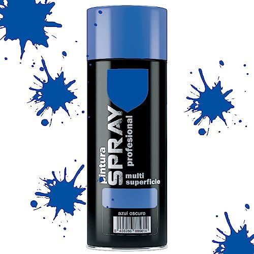 various Pintura Spray Azul Oscuro de 400 ml Adecuado para las Superficies de Metal, Madera y Plástico Pack de 1 Unidad