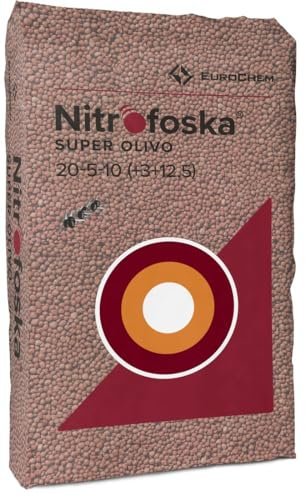 Abono Nitrofoska Super Olivo 20-5-10. Saco 25 Kg. Todo para mi Huerto. Abono complejo especialmente indicado para aplicar en olivo