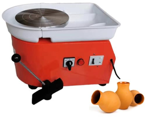 Lnlscle Macchina per Ceramica elettrica con tornio per Ceramica, Macchina per formare Ceramica da 350W con Pedale,Strumenti Professionali per la Produzione di Argilla Fai-da-Te per lavori in Ceramica